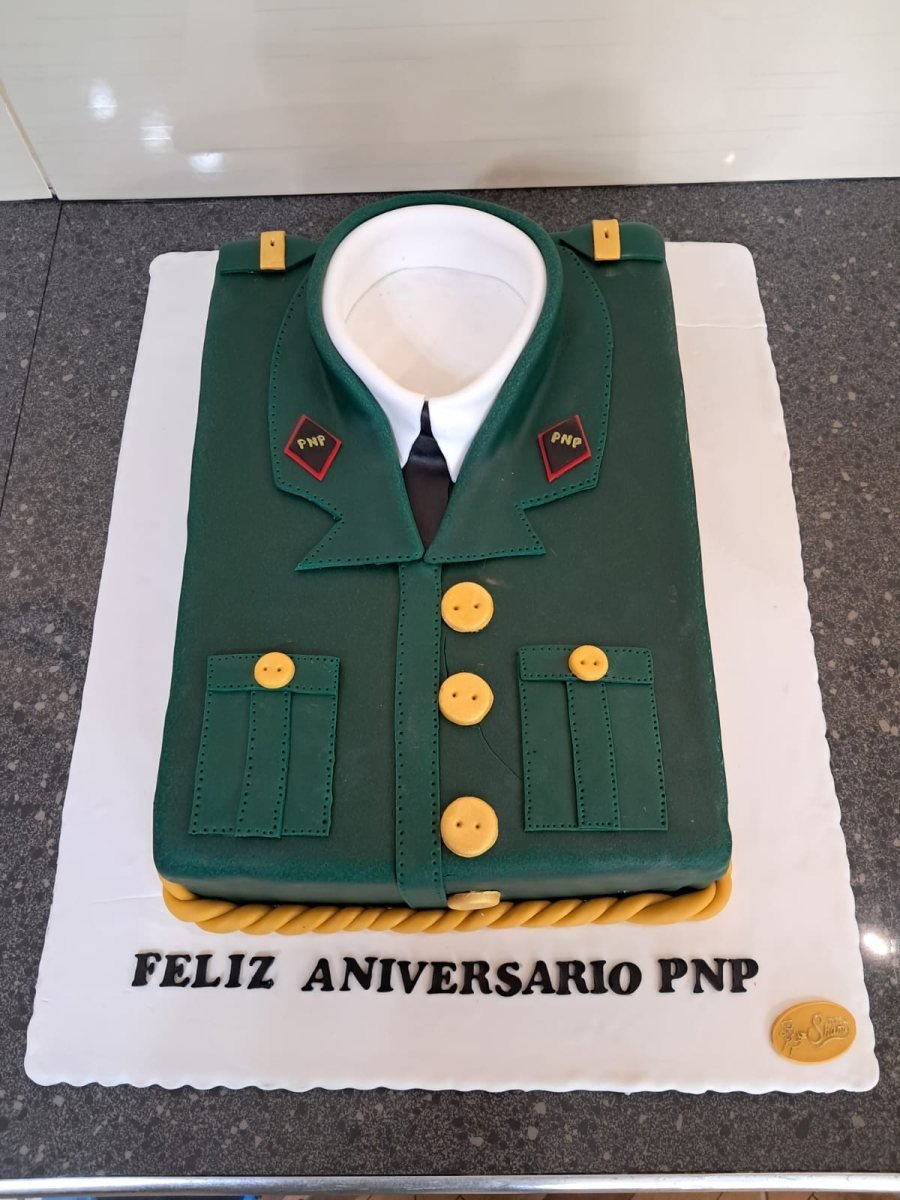 Torta institucional oficial PNP Policía Nacional del Perú elaborada por Pastelería Shamy